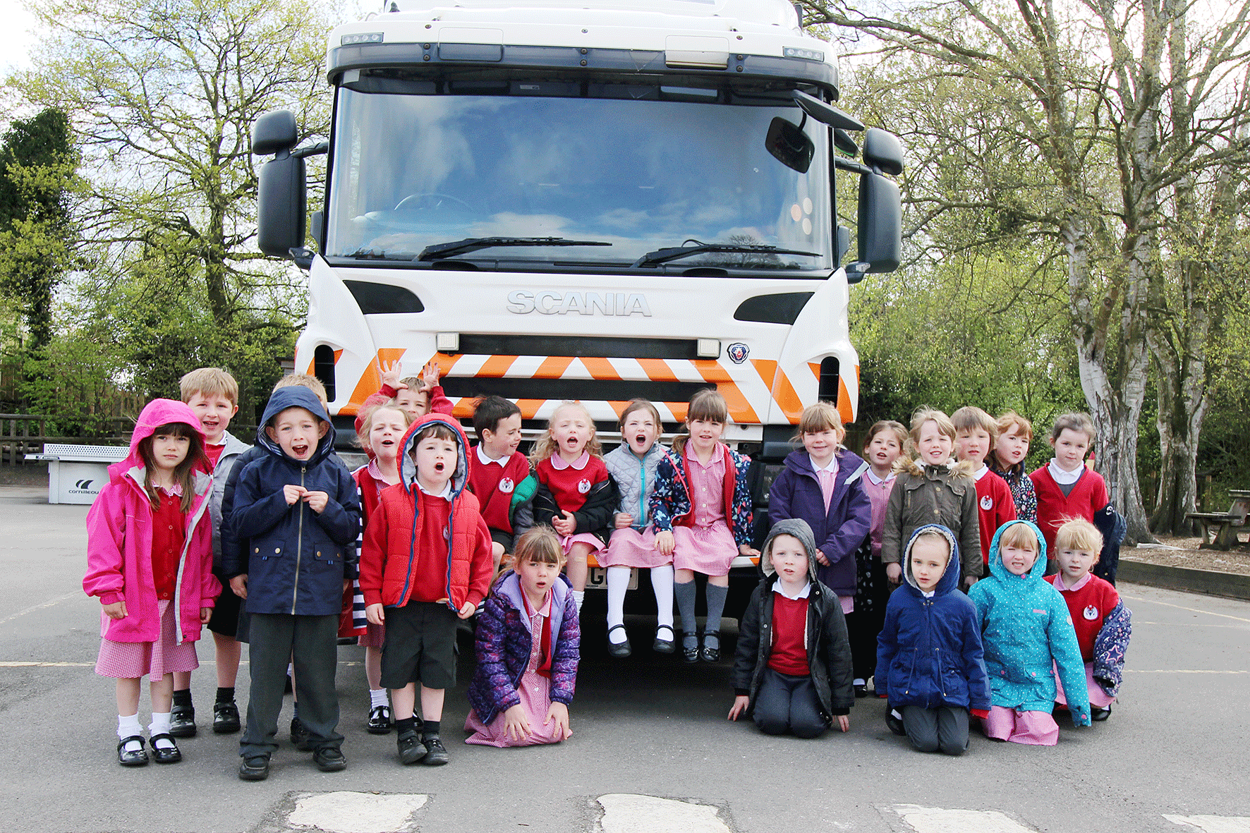 Children from Whittington CE Primary School during Technocover visit