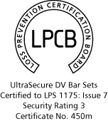 LPCB Logo - Certificate 450m - Bar Sets - Level 3