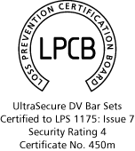 LPCB Logo - Certificate 450m - Bar Sets - Level 4