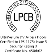 LPCB Logo - Certificate 450d-02 - Access Doors - Level 3