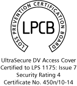 LPCB Logo - Certificate 450n/10-14 - DV Flush Fitting Access Covers - Level 4