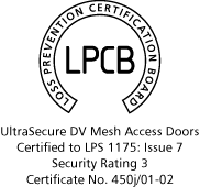 LPCB Logo - Certificate 450j-01-02 - Mesh Access Doors - Level 3