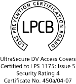 LPCB Logo - Certificate 450a/04-07 - Access Covers - Level 4