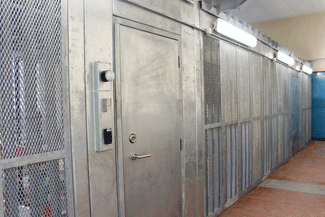 Internal mesh cage system with Sentinel security doors