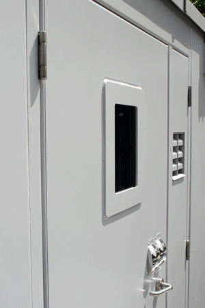 UltraSecure Building with Primary Access Door Fitted with Vision Panel