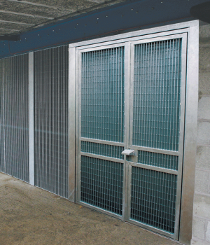 Mesh Cage System - Partition with Twin Mesh Panel Doors