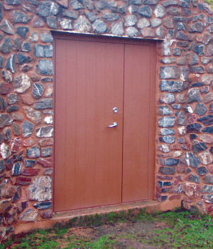 Twin Leaf Sentinel Key Entry, Wood Effect Door